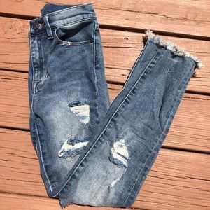 Urban Outfitters ripped girlfriend jeans